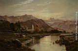 Alfred Fontville De Breanski Vale of Llangollen North Wales painting